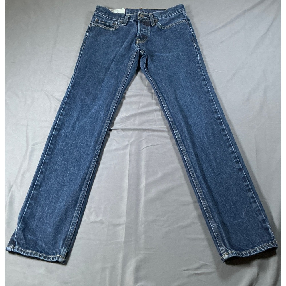 Hollister Skinny Jeans Mens 28x30 Dark Wash Button Fly Denim Blue